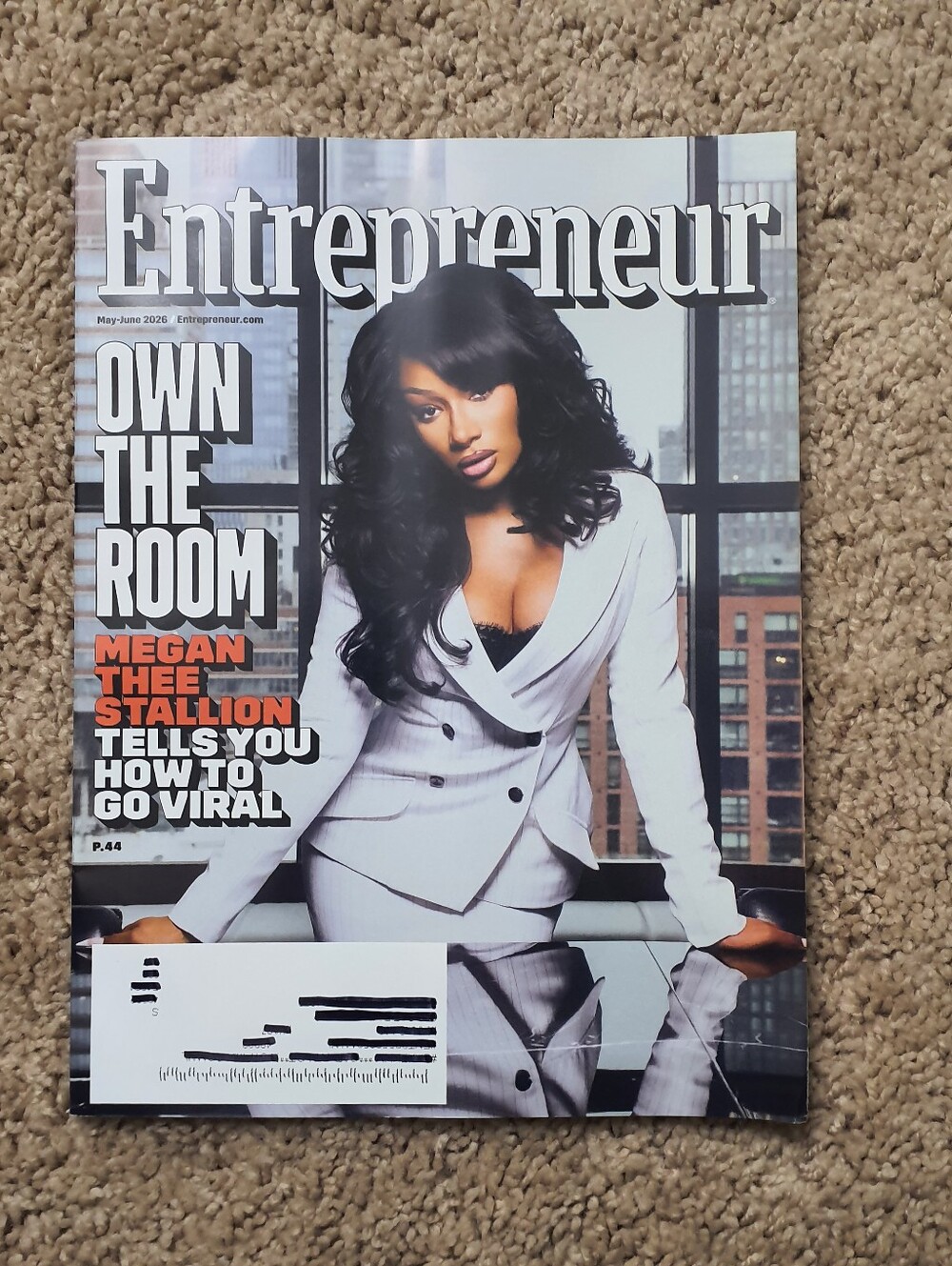 Entrepreneur Magazine May June 2026 Issue Own The Room Megan Thee Stallion